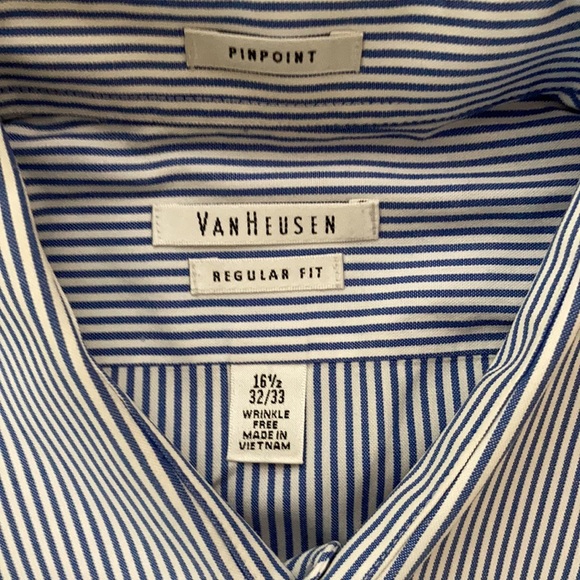 Van Heusen blue stripe dress shirt - Picture 4 of 4